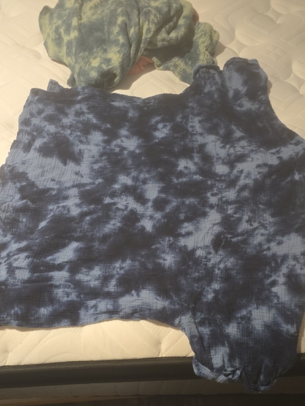 Wonderly Tie-Dye Short Sleeve Tops - Blue, Green, Orange - Picture 8 of 8